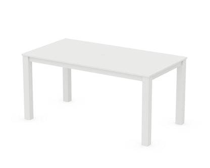 POLYWOOD® Studio Parsons 34" X 64" Dining Table in White