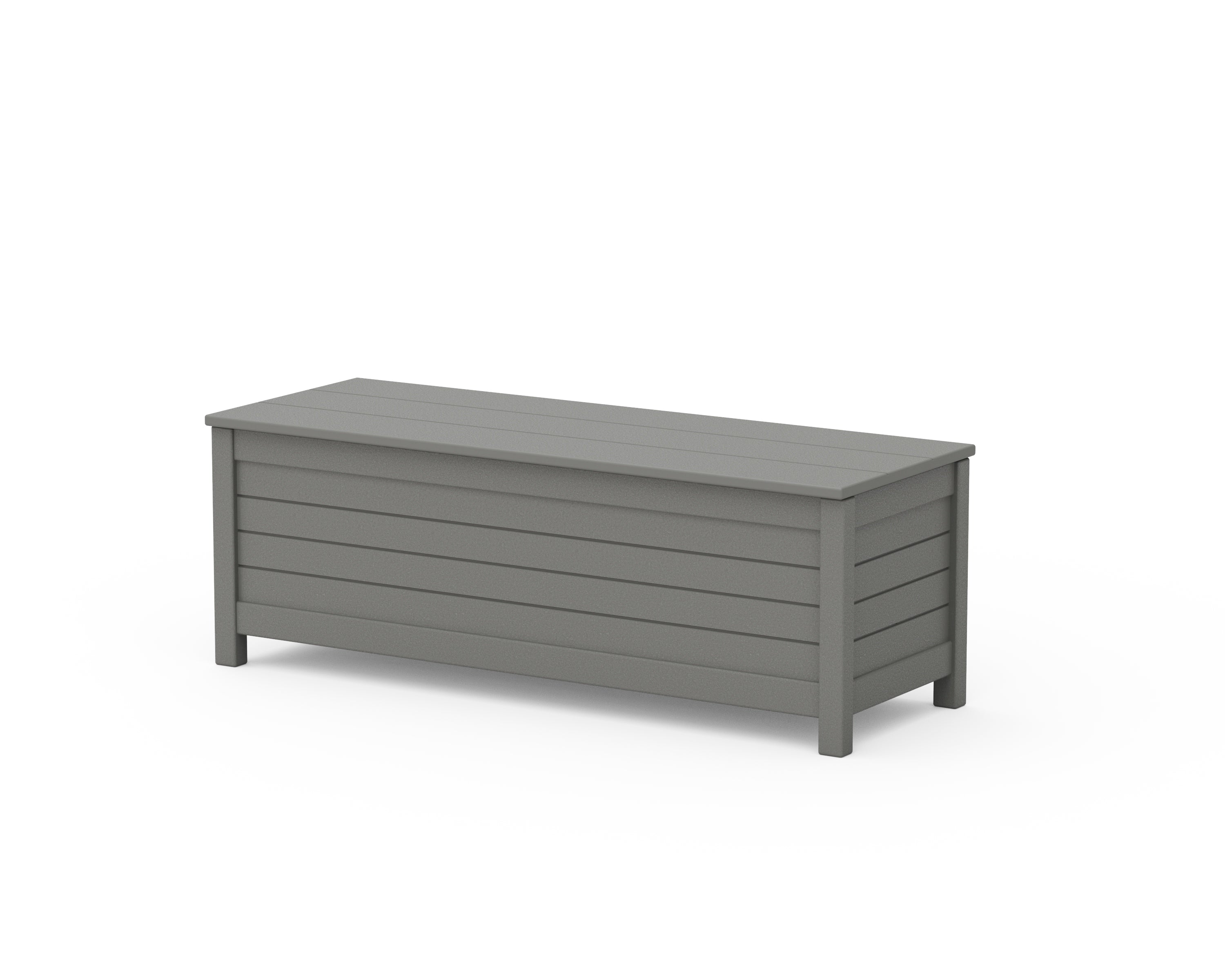 POLYWOOD® Nautical 48" Storage Bench in Slate Grey