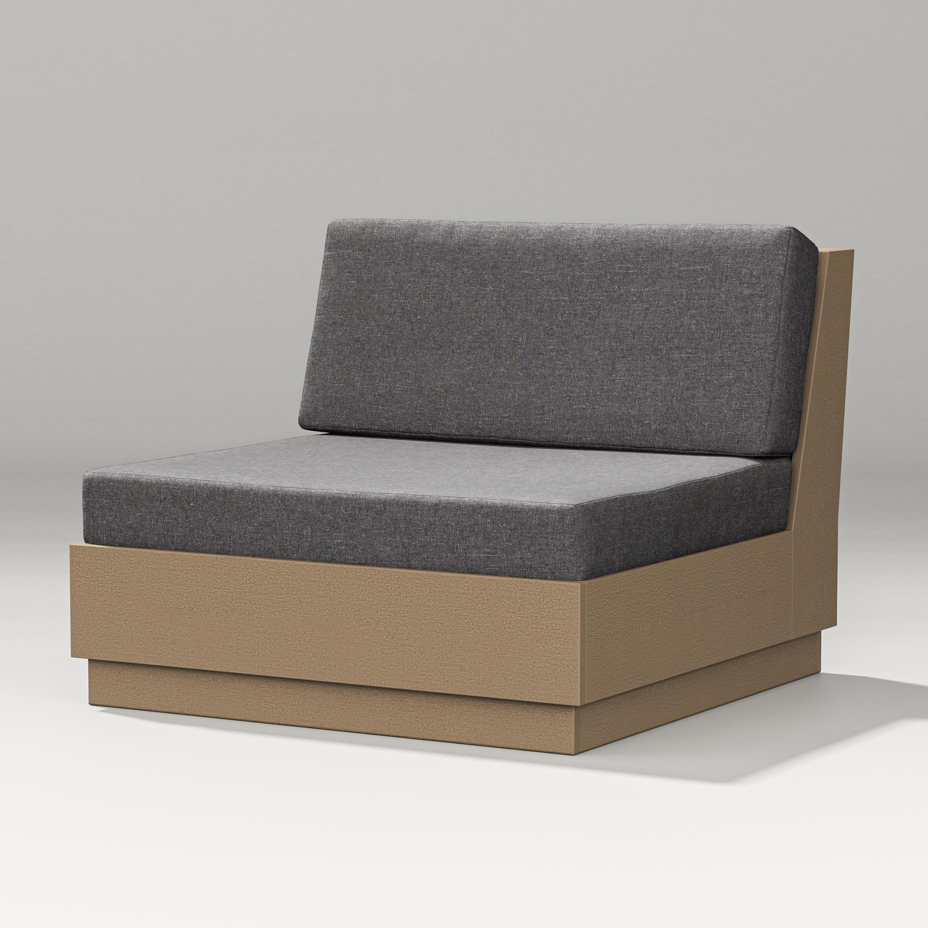 PW Designer Series Elevate Modular Armless Chair in Vintage Sahara / Ash Charcoal