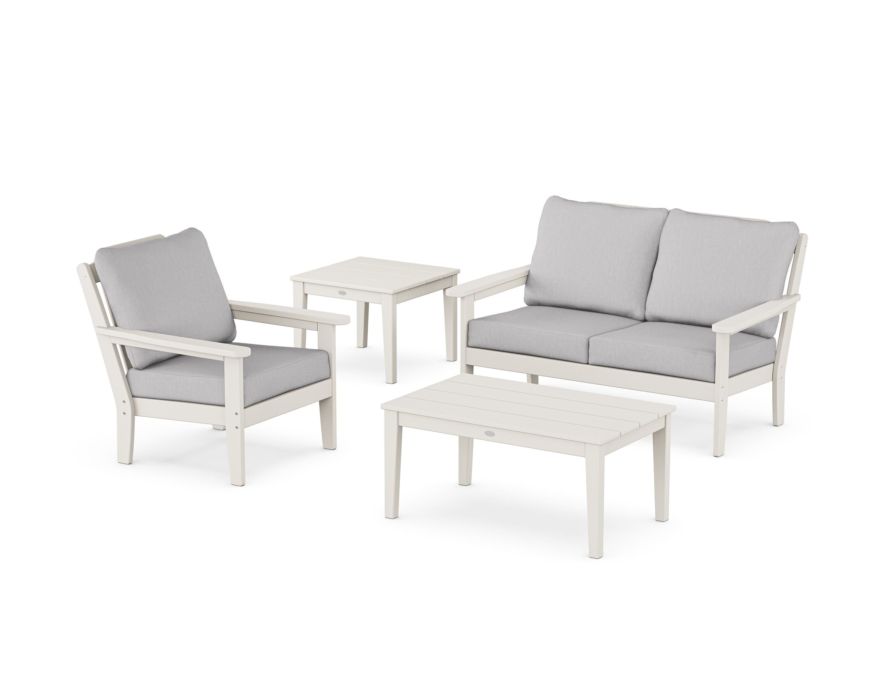 Country Living Wovendale 4-Piece Deep Seating Set in Sand / Granite