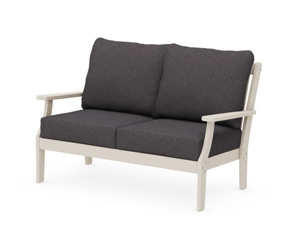 POLYWOOD® Braxton Deep Seating Loveseat in Sand / Ash Charcoal