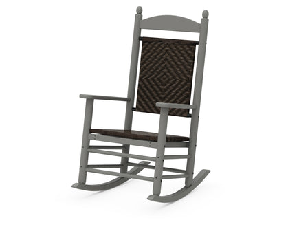 POLYWOOD® Jefferson Woven Rocking Chair in Slate Grey / Cahaba