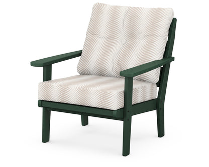 POLYWOOD® Lakeside Deep Seating Chair in Green / Clock Out Cloud