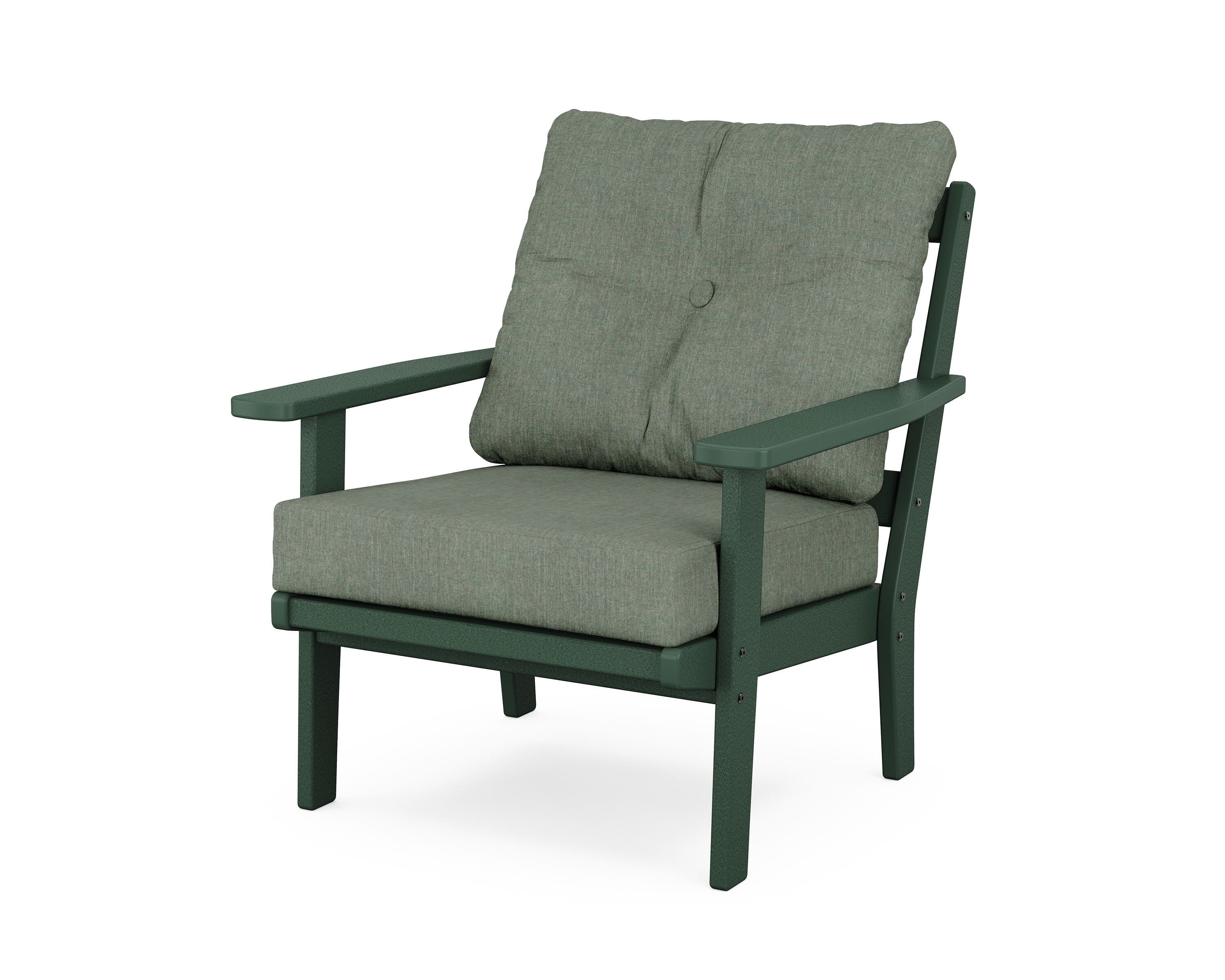 POLYWOOD® Oxford Deep Seating Chair in Green / Cast Sage