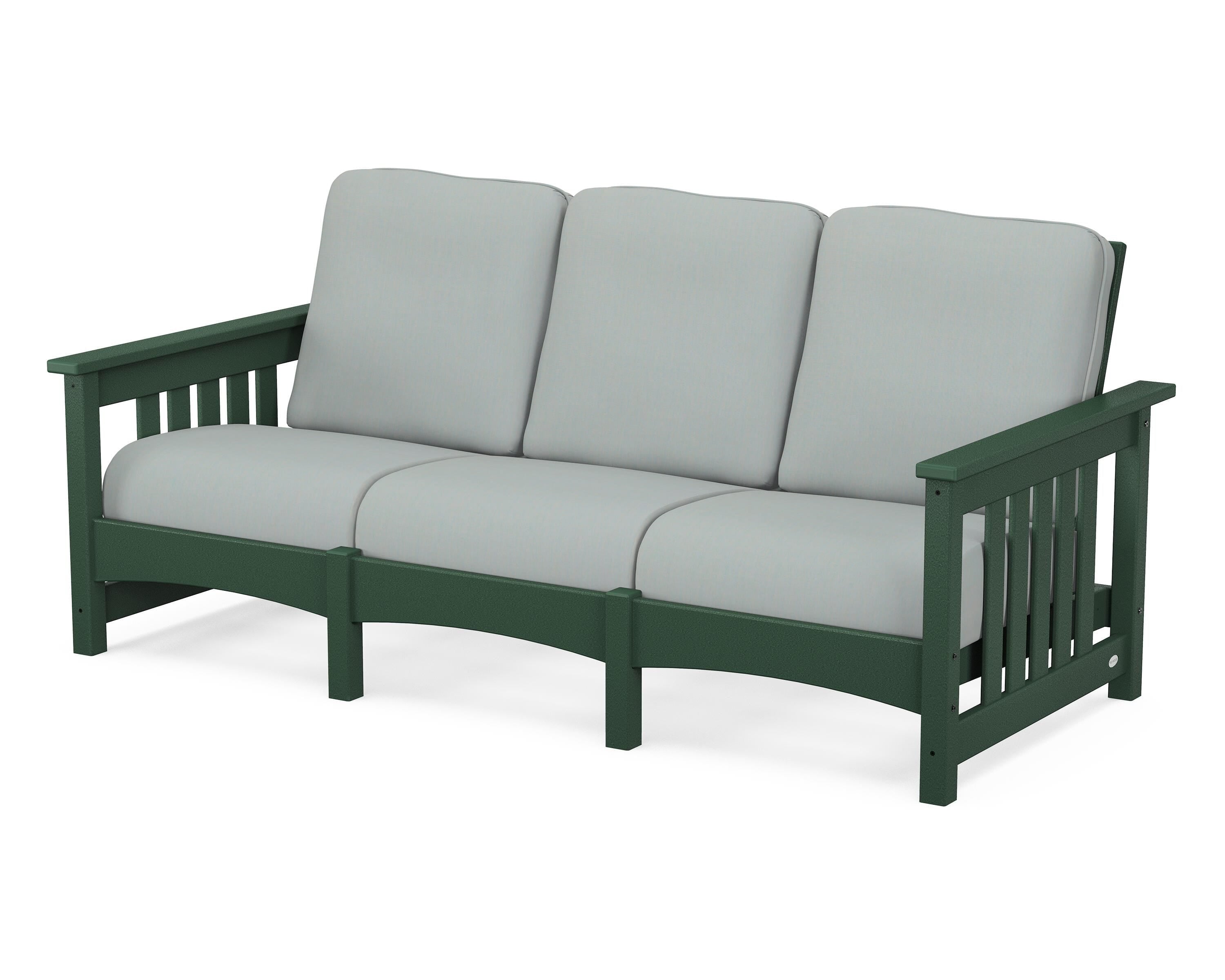 POLYWOOD® Club Mission Sofa in Green / Spa
