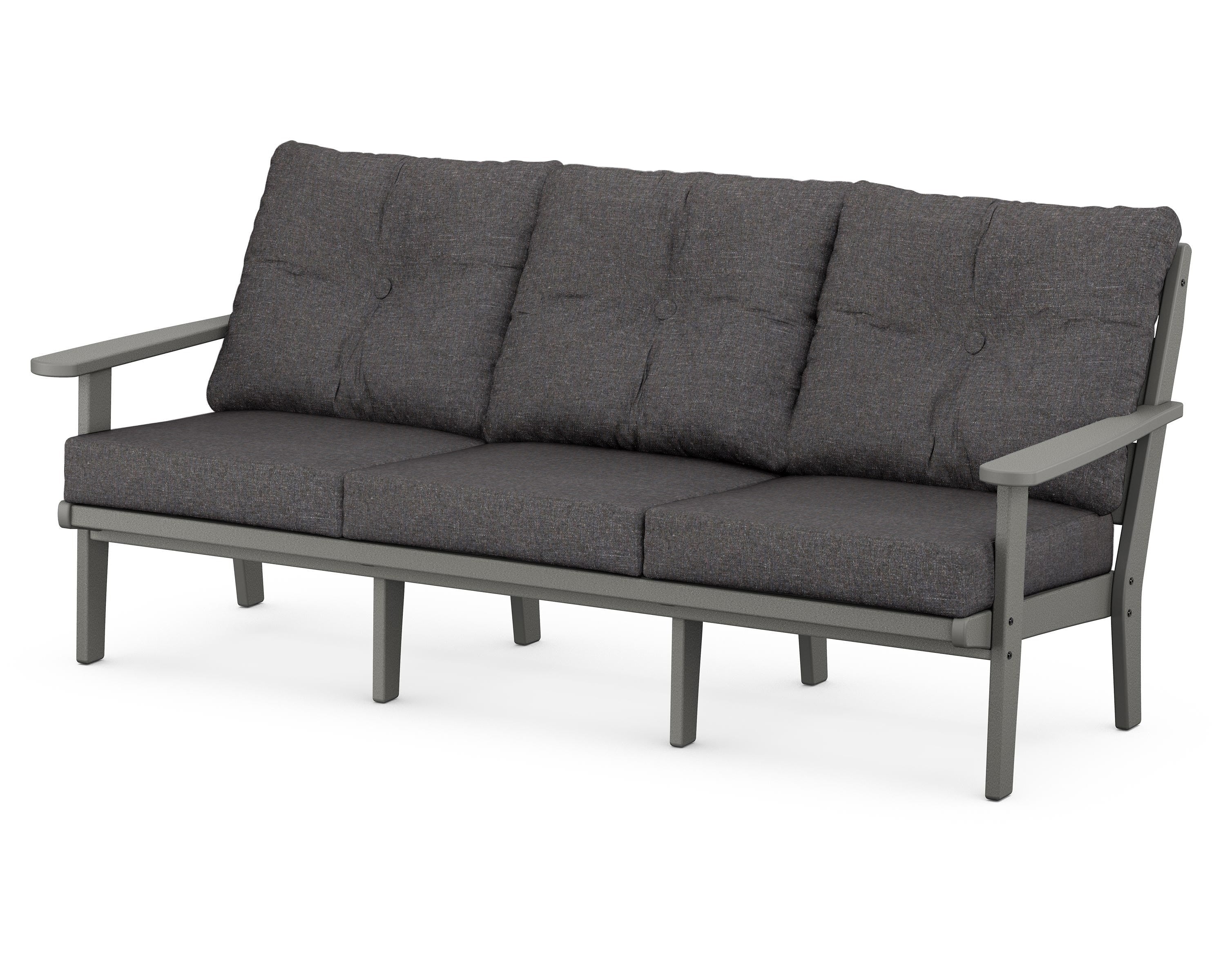 POLYWOOD® Lakeside Deep Seating Sofa in Slate Grey / Ash Charcoal