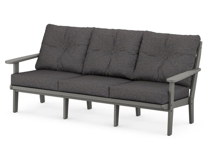 POLYWOOD® Lakeside Deep Seating Sofa in Slate Grey / Ash Charcoal
