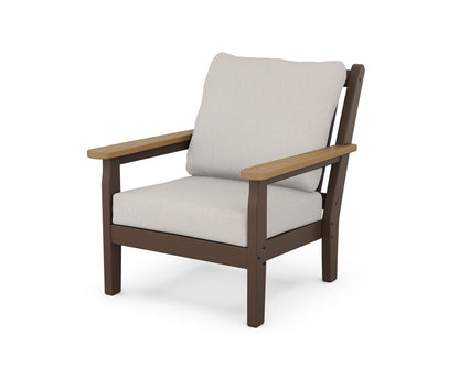 POLYWOOD® Chippendale Deep Seating Chair in Mahogany / Natural / Cast Ash