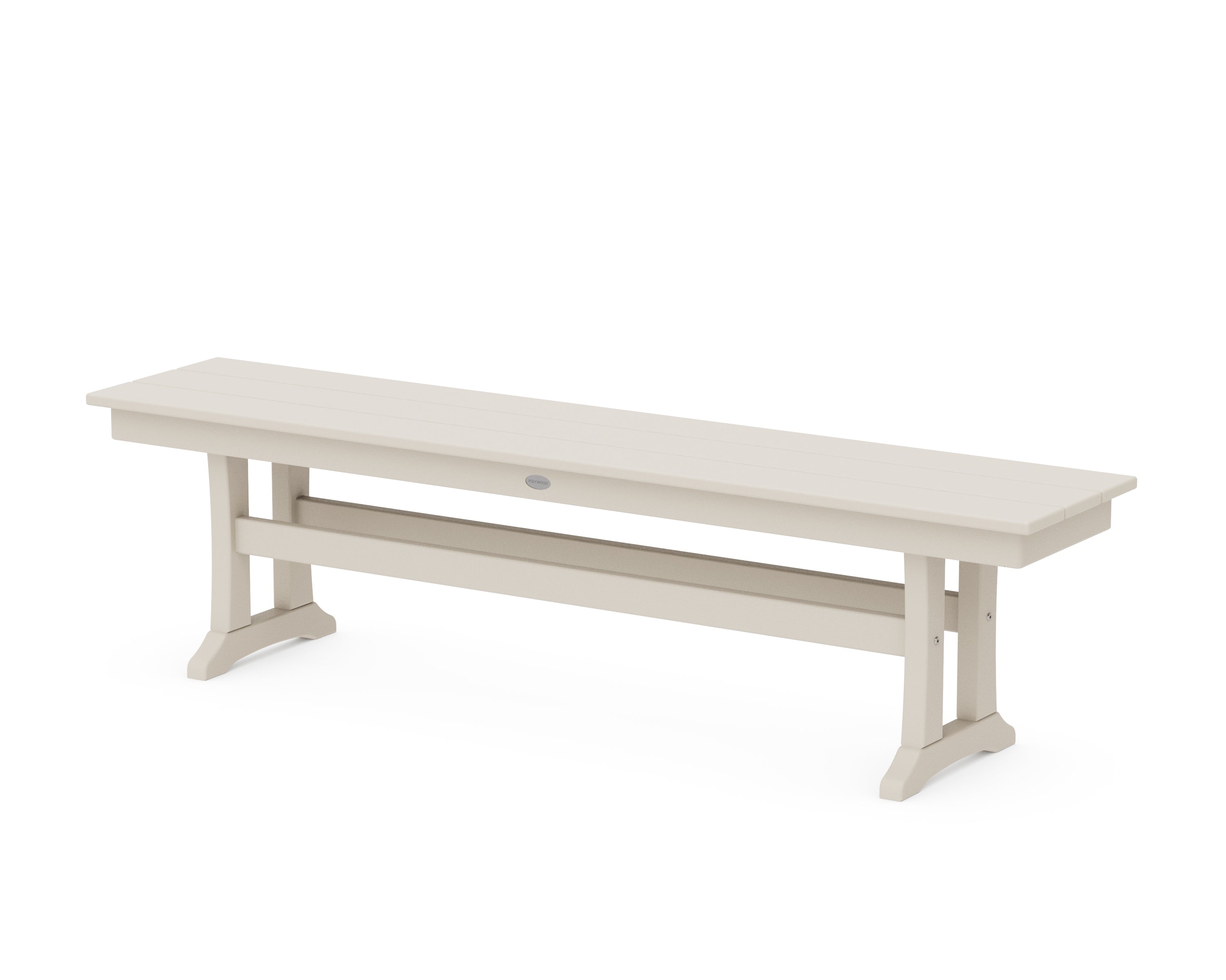POLYWOOD® Farmhouse Trestle 65" Bench in Sand