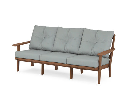 POLYWOOD® Prairie Deep Seating Sofa in Teak / Spa