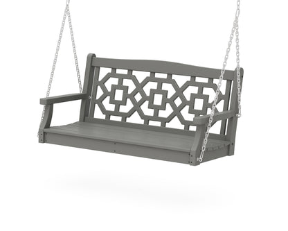 Martha Stewart by POLYWOOD® Chinoiserie 48" Swing in Slate Grey