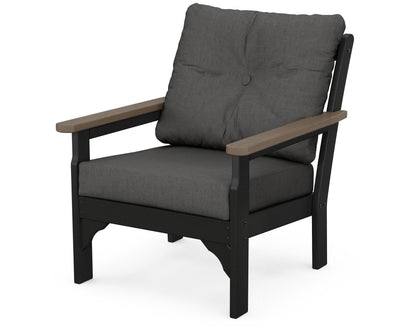 POLYWOOD® Vineyard Deep Seating Chair in White / Kona / Spectrum Carbon