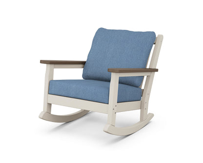 POLYWOOD® Chippendale Deep Seating Rocking Chair in Sand / Kona / Sky Blue