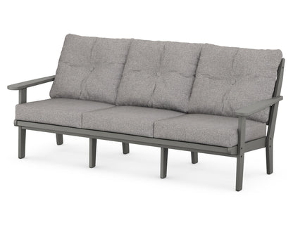 POLYWOOD® Lakeside Deep Seating Sofa in Slate Grey / Grey Mist