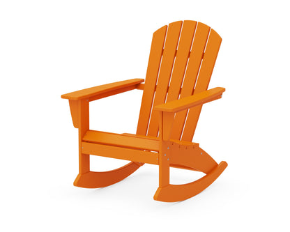 POLYWOOD® Nautical Adirondack Rocking Chair in Tangerine