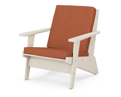 POLYWOOD® Riviera Modern Lounge Chair in Sand / Play Adobe