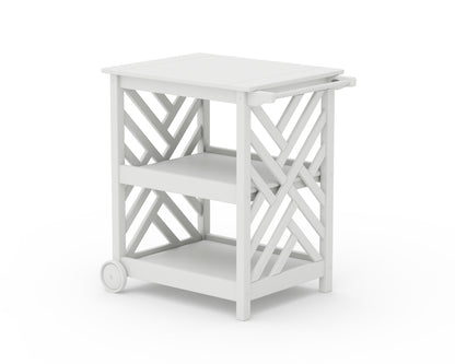 POLYWOOD® Chippendale Bar Cart in White