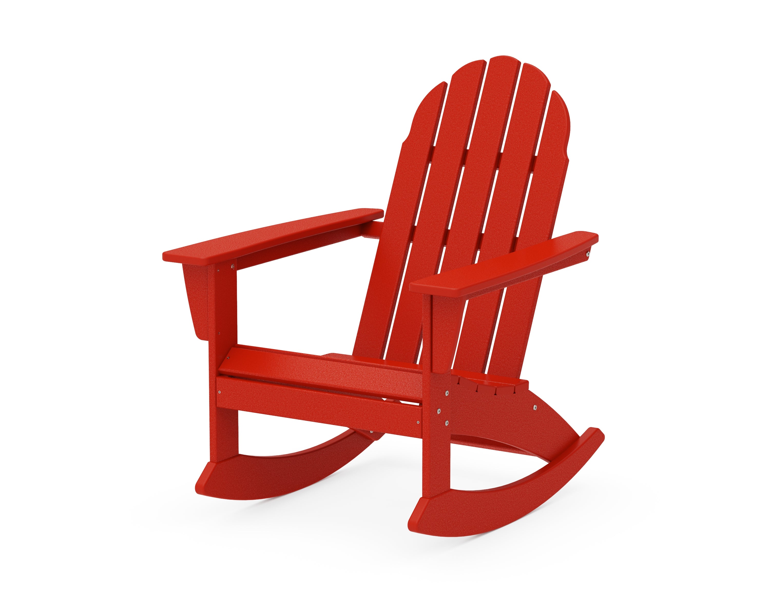 POLYWOOD® Vineyard Adirondack Rocking Chair in Sunset Red