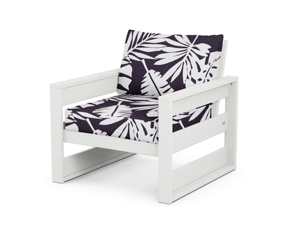 POLYWOOD® Westport Club Chair in White / Leaf Navy