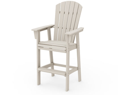 POLYWOOD® Nautical Curveback Adirondack Bar Chair in Sand