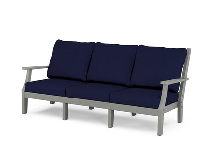 Country Living Wovendale Deep Seating Sofa in Slate Grey / Navy