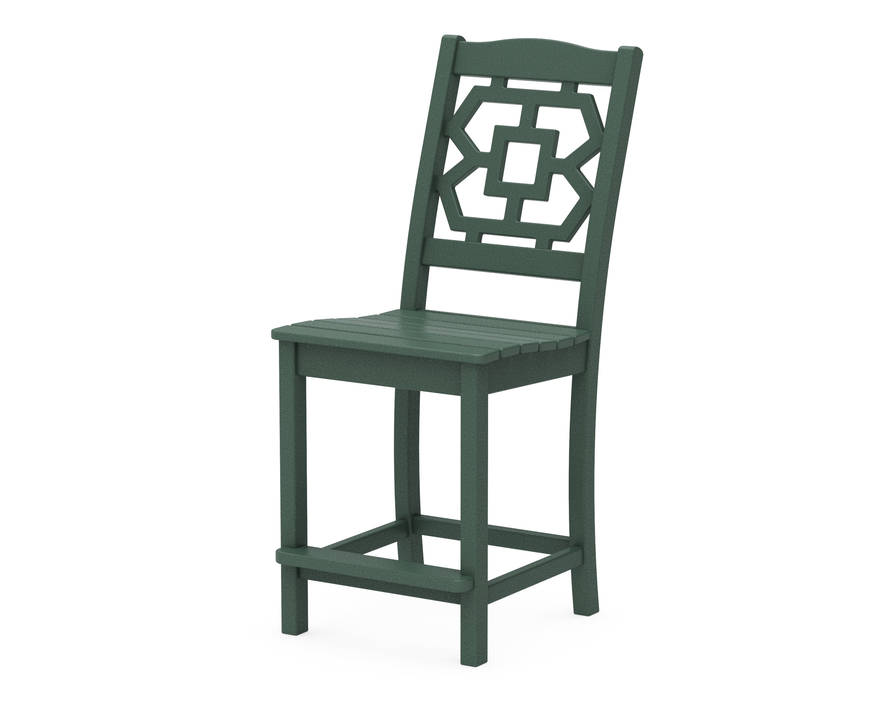 Martha Stewart by POLYWOOD® Chinoiserie Counter Side Chair in Green