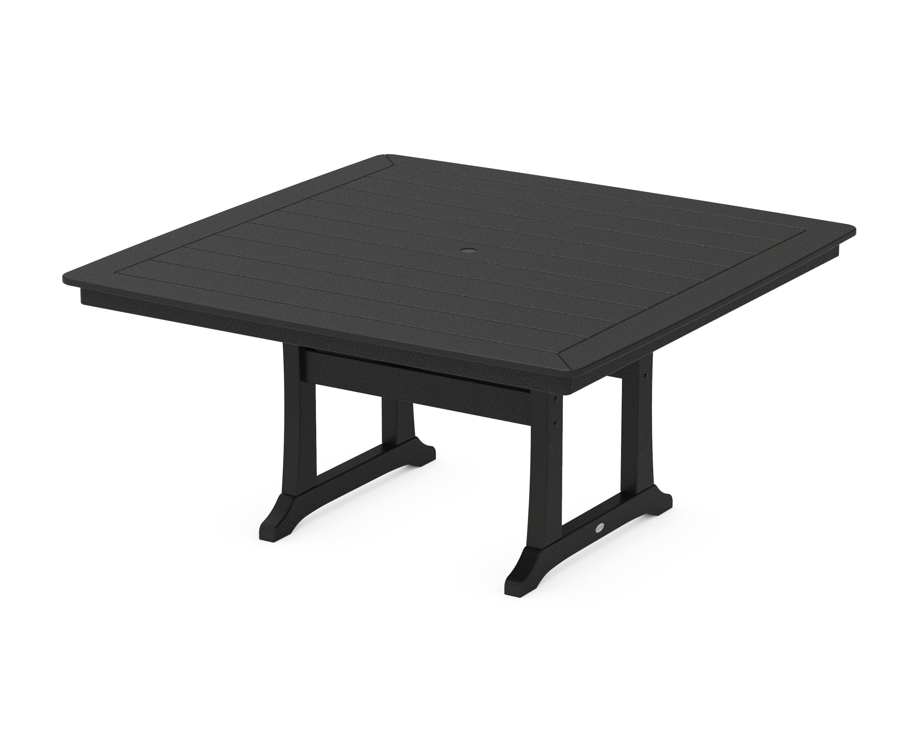 POLYWOOD® Nautical Trestle 59" Dining Table in Black