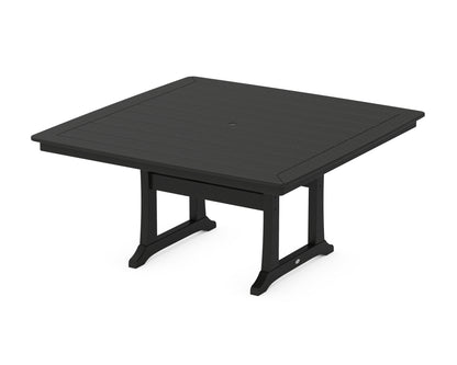 POLYWOOD® Nautical Trestle 59" Dining Table in Black
