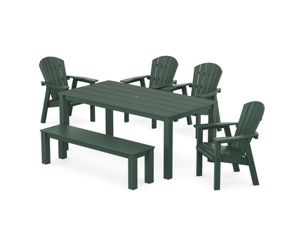 POLYWOOD® Seashell 6-Piece Parsons Dining Set with Bench in Green