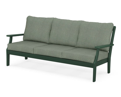 POLYWOOD® Braxton Deep Seating Sofa in Green / Cast Sage