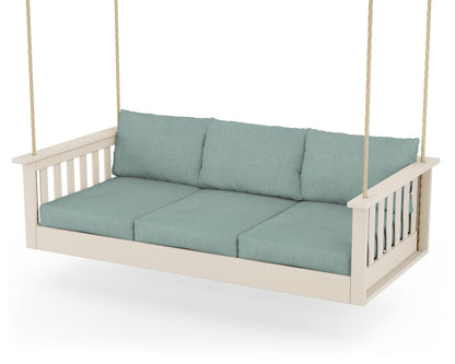 POLYWOOD® Vineyard Daybed Swing in Sand / Glacier Spa