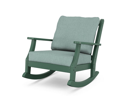 Country Living Wovendale Deep Seating Rocking Chair in Green / Glacier Spa