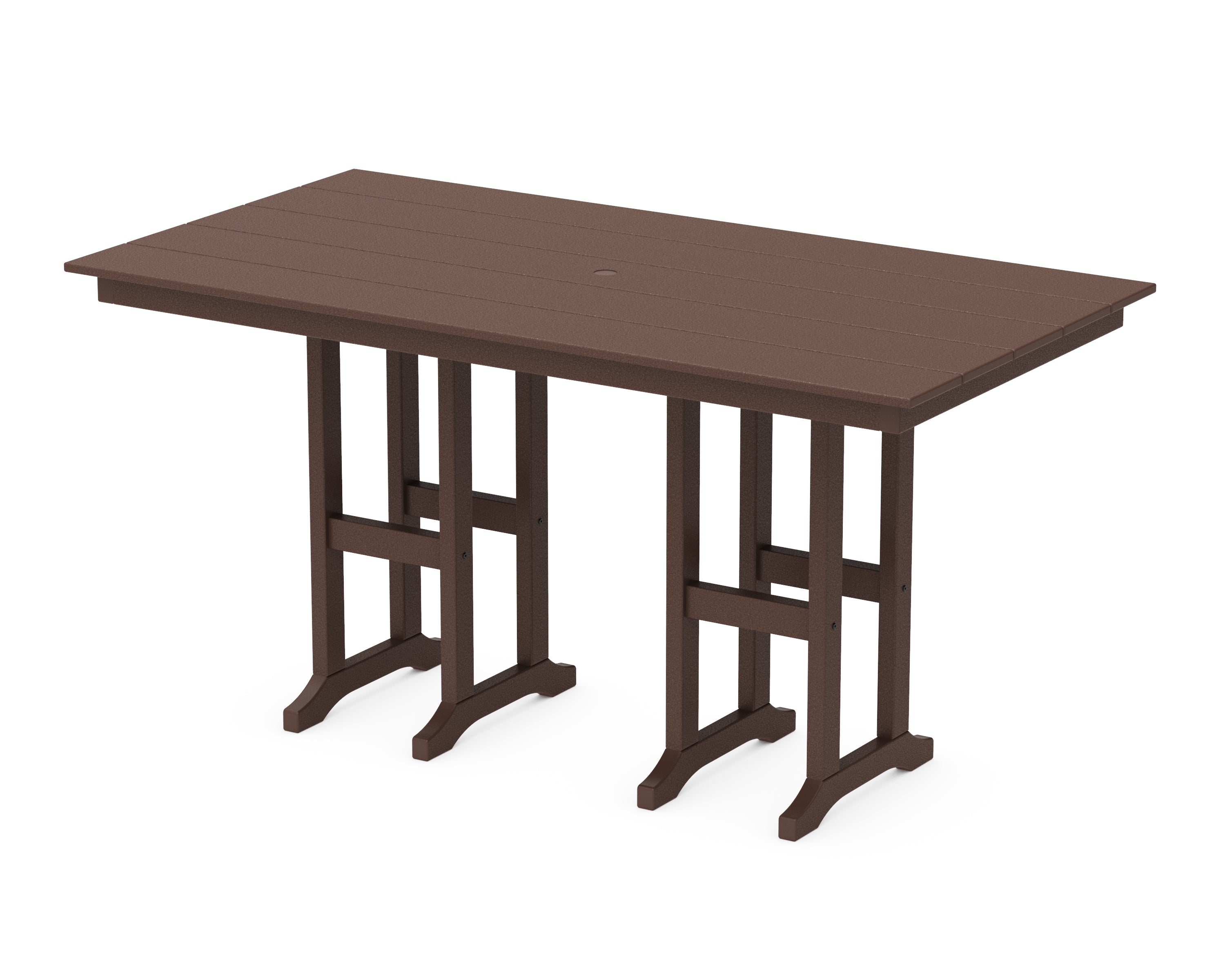 POLYWOOD® Farmhouse 37" x 72" Counter Table in Mahogany