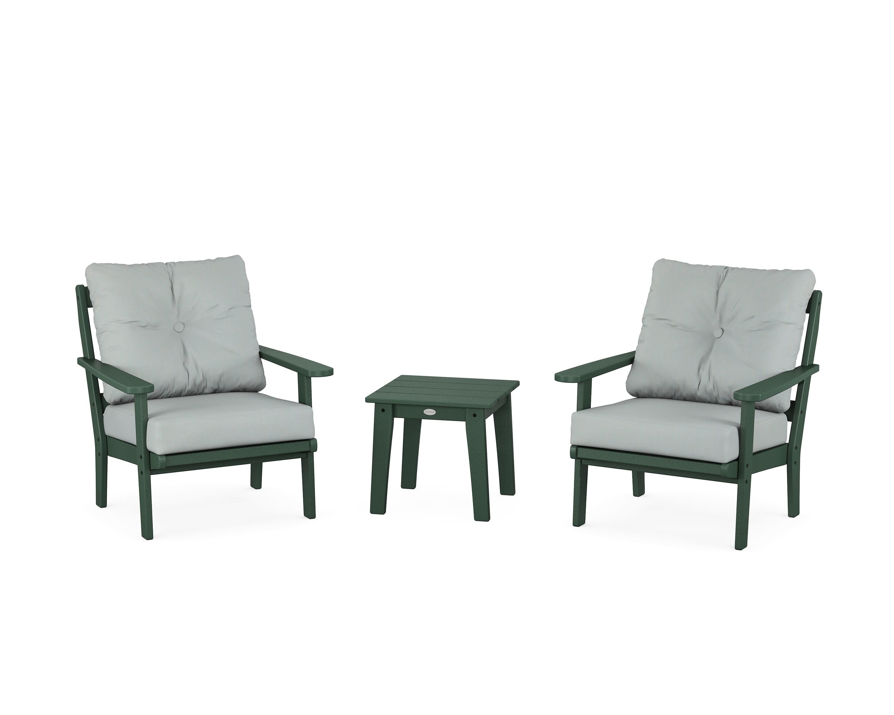 POLYWOOD® Mission 3-Piece Deep Seating Set in Green / Spa