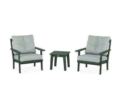 POLYWOOD® Mission 3-Piece Deep Seating Set in Green / Spa