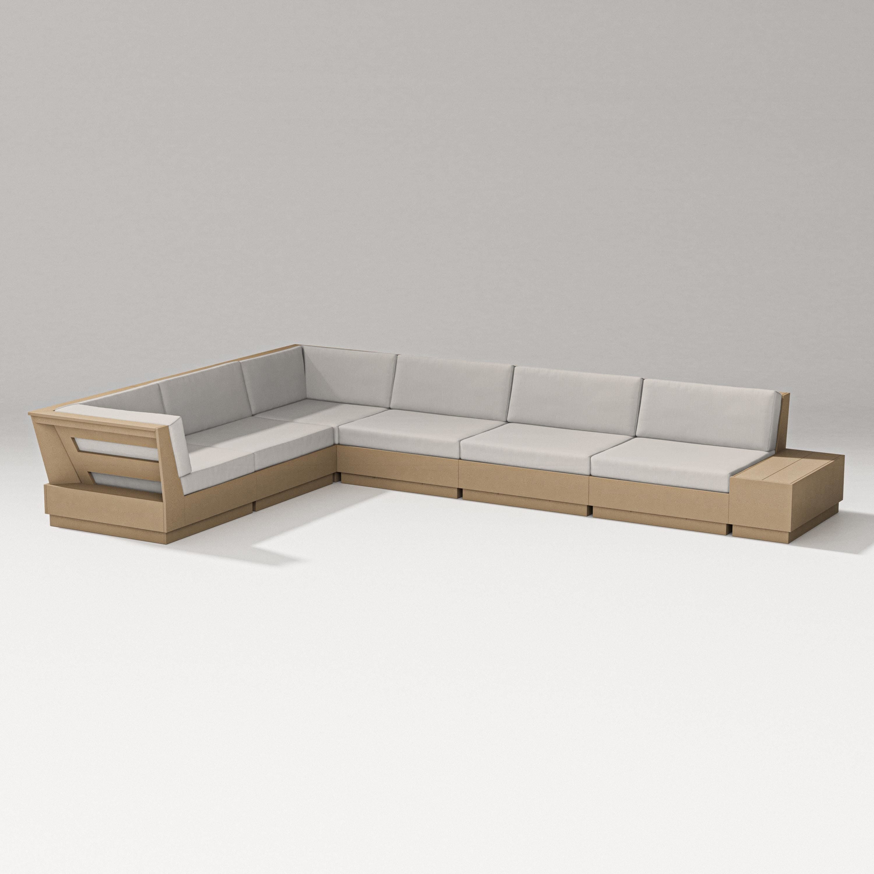 PW Designer Series Elevate 7-Piece Corner Sectional in Vintage Sahara / Cast Ash