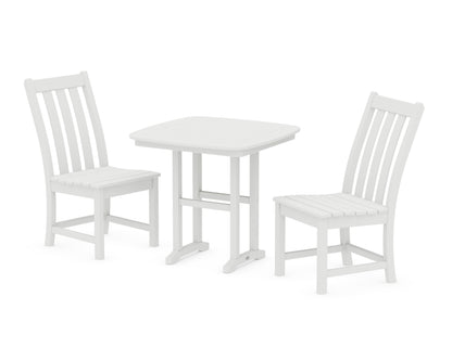 POLYWOOD® Vineyard Side Chair 3-Piece Dining Set in White
