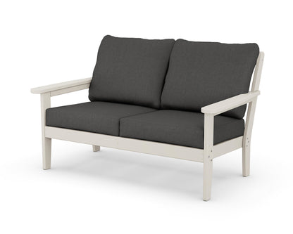 Country Living Cottage Deep Seating Loveseat in Sand / Spectrum Carbon