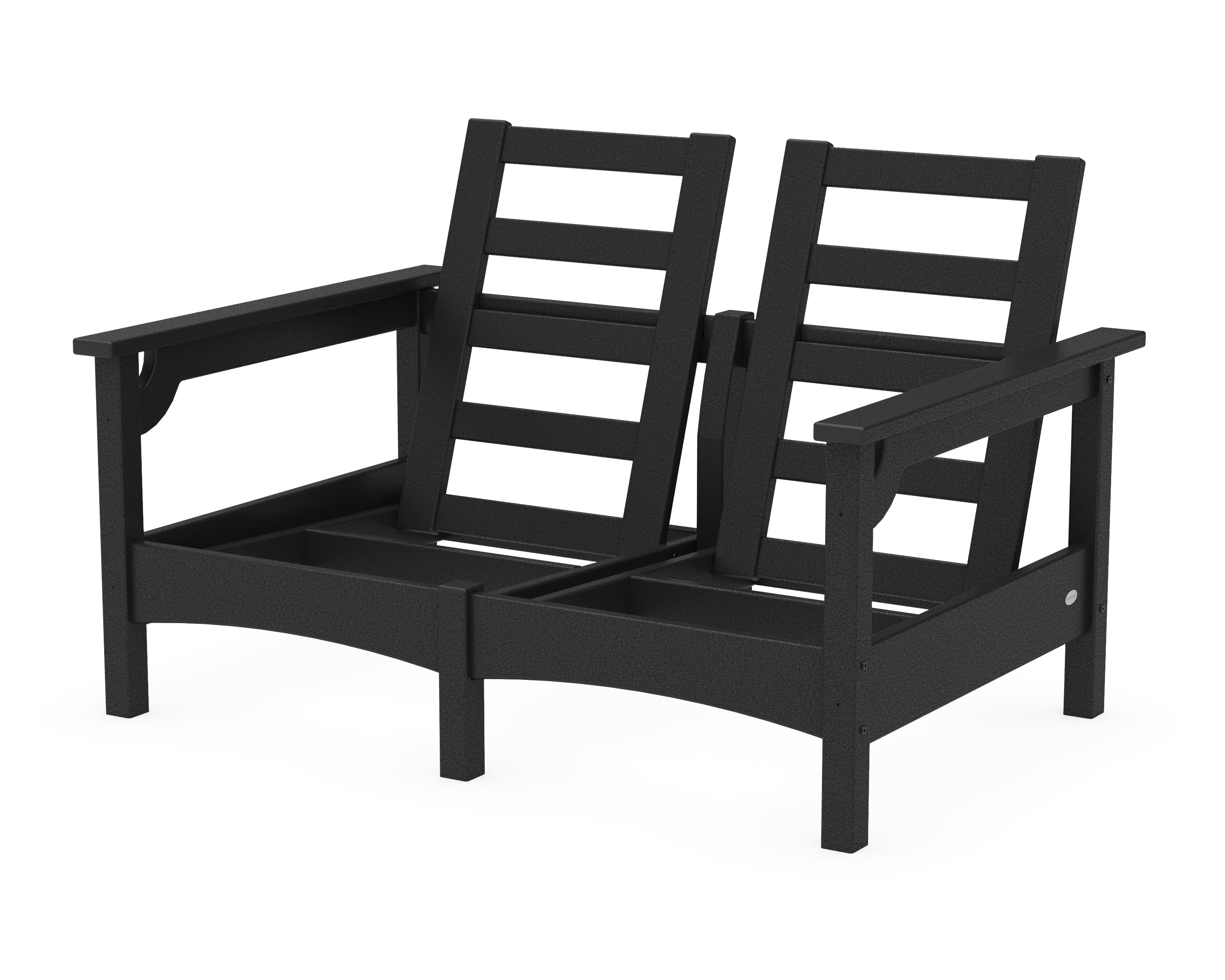 POLYWOOD® Club Loveseat Frame in Black