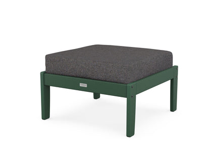 Country Living Cottage Deep Seating Ottoman in Green / Ash Charcoal