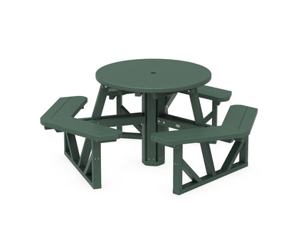 POLYWOOD® Park 36" Round Picnic Table in Green
