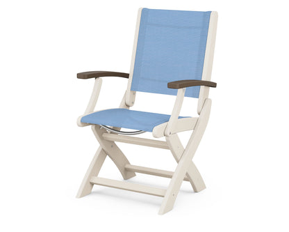 POLYWOOD® Coastal Folding Chair in Sand / Kona / Poolside Sling