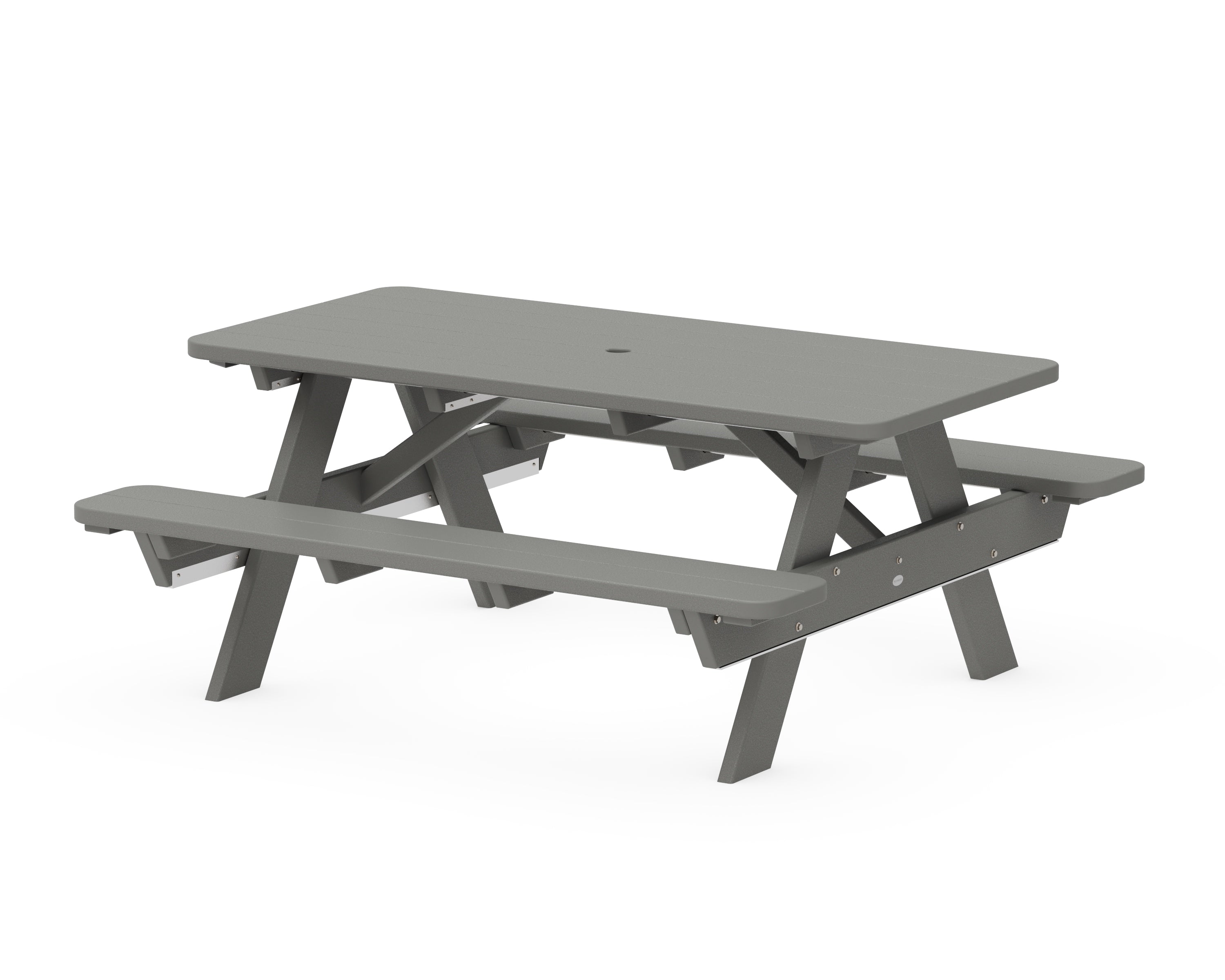 POLYWOOD® Park 72" Picnic Table in Slate Grey