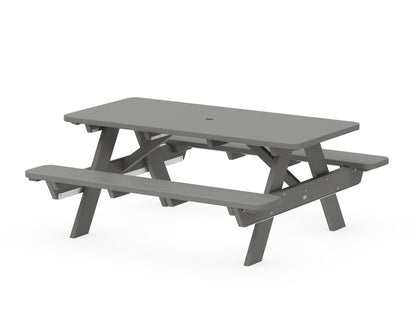 POLYWOOD® Park 72" Picnic Table in Slate Grey