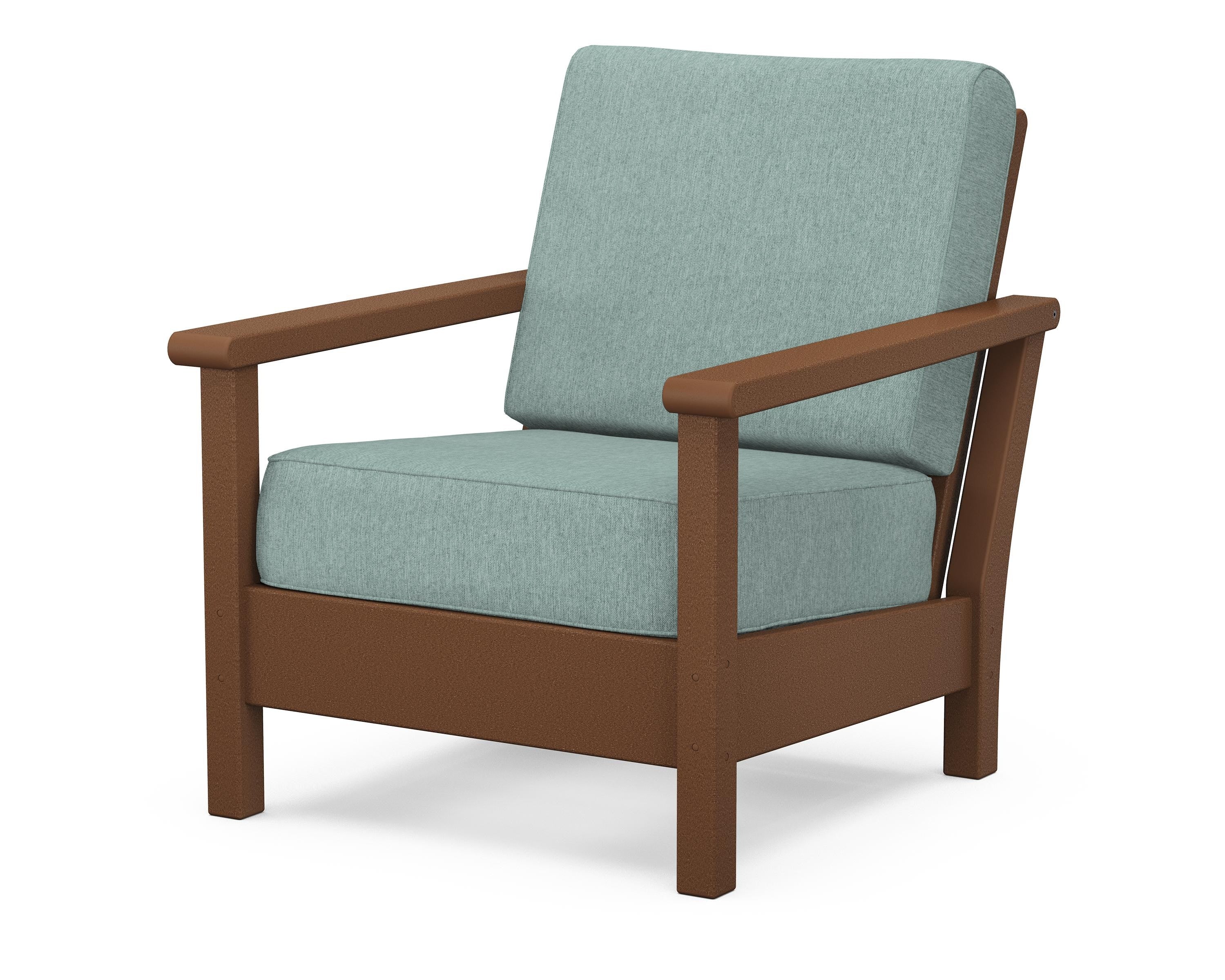 POLYWOOD® Harbour Deep Seating Chair in Teak / Glacier Spa