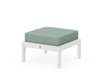 Unbranded Deep Seating Ottoman in White / Glacier Spa