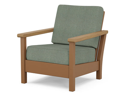POLYWOOD® Harbour Deep Seating Chair in Teak / Natural / Cast Sage