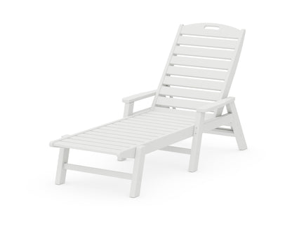 POLYWOOD® Nautical Chaise with Arms in White