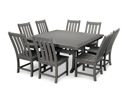 POLYWOOD® Vineyard 9-Piece Dining Set in Slate Grey