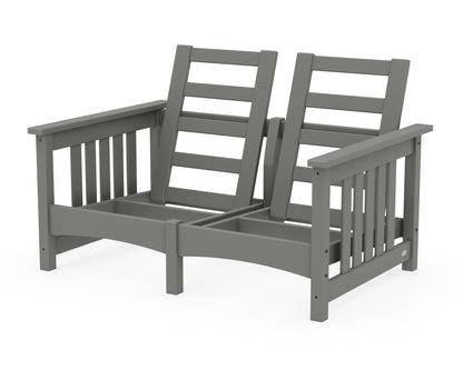 POLYWOOD® Club Mission Loveseat Frame in Slate Grey
